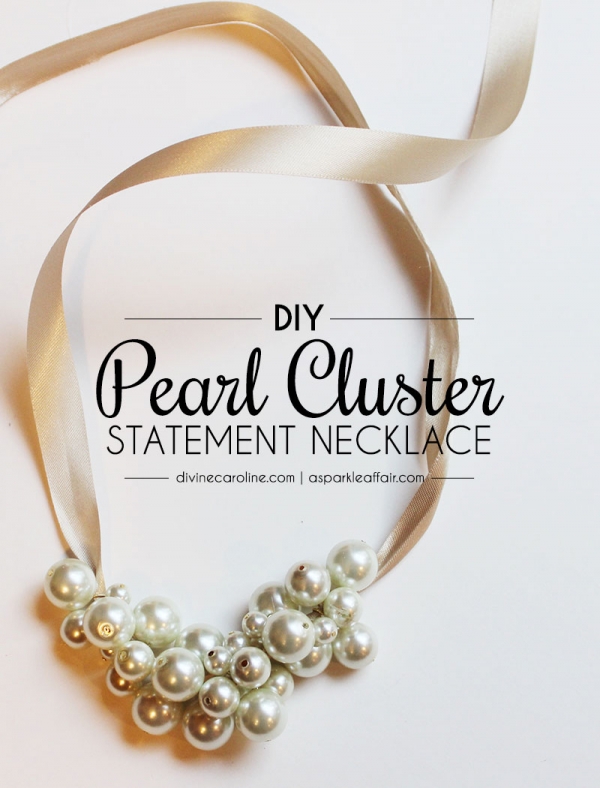 Gorgeous DIY Pearl Cluster Statement Necklace