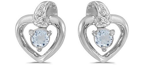 Aquamarine and Silver Earrings