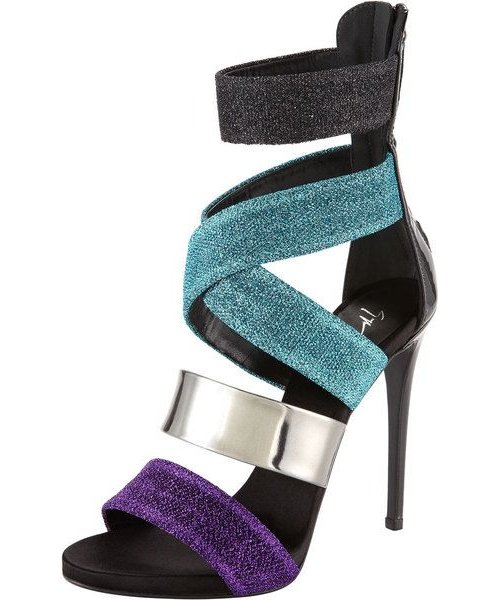 Footwear, High heels, Sandal, Purple, Turquoise,