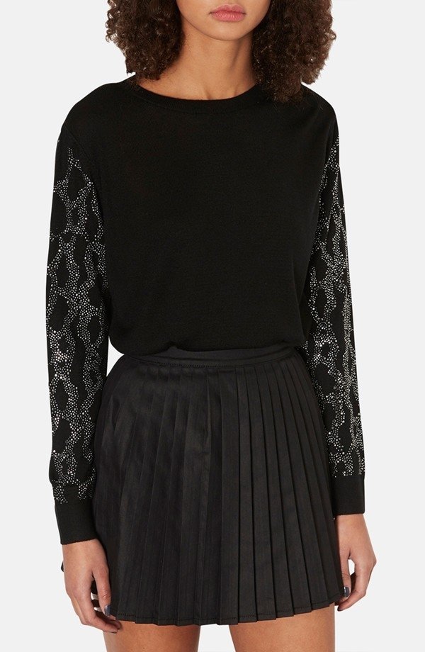 Embellished Python Motif Sweater