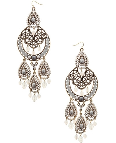 Topshop Mega Bead Chandelier Earrings