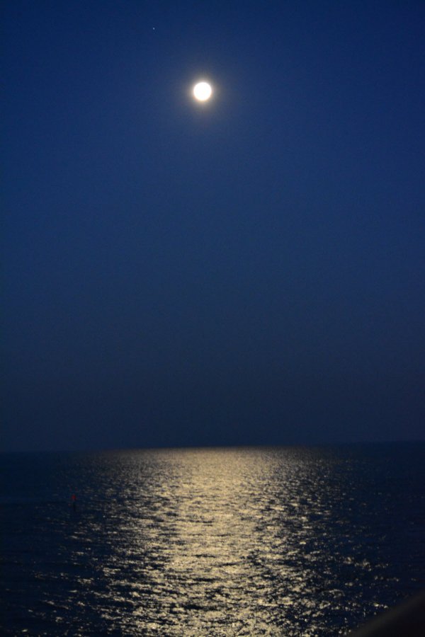 Stop by a Beach at Night