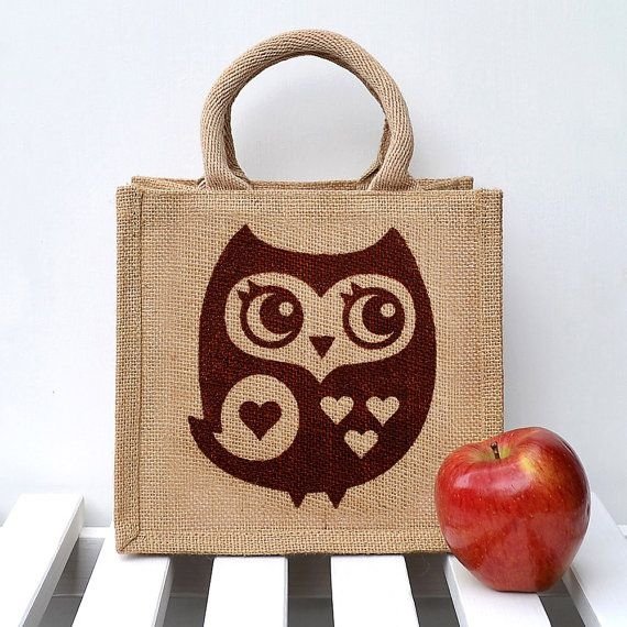 Owl on Burlap