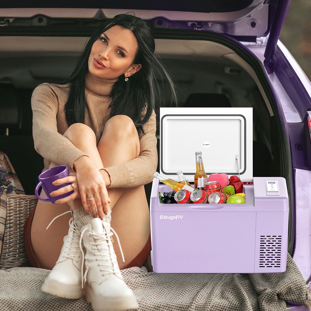 BougeRV Pink Portable Fridge: A Stylish and Practical Companion for Women on the Go