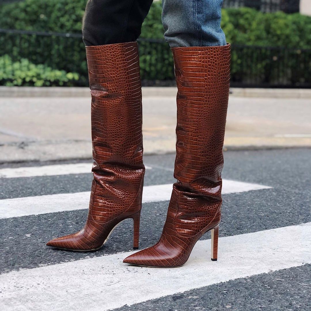 short skirt with knee high boots