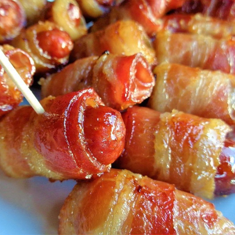 Bacon Wrapped Brown Sugar Coated Crockpot Wieners ...