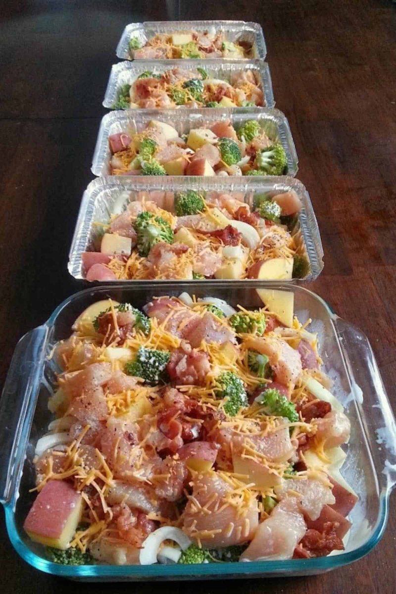 Chicken, Broccoli, Potato, and Cheese Bake