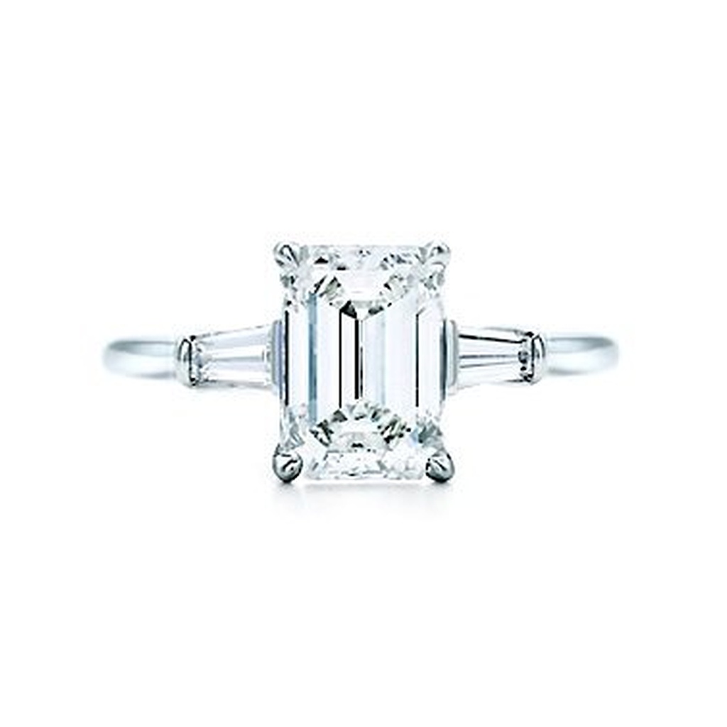 Emerald Cut with Tapered Bagets