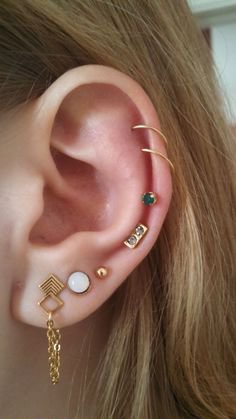 Trendy Cute Ear Piercing Ideas  Cool ear piercings, Pretty ear piercings,  Ear piercings