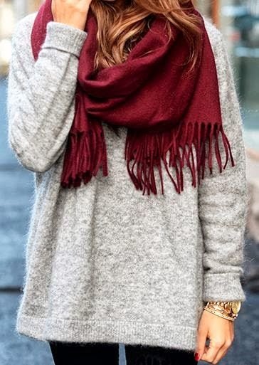 Gray and Cranberry